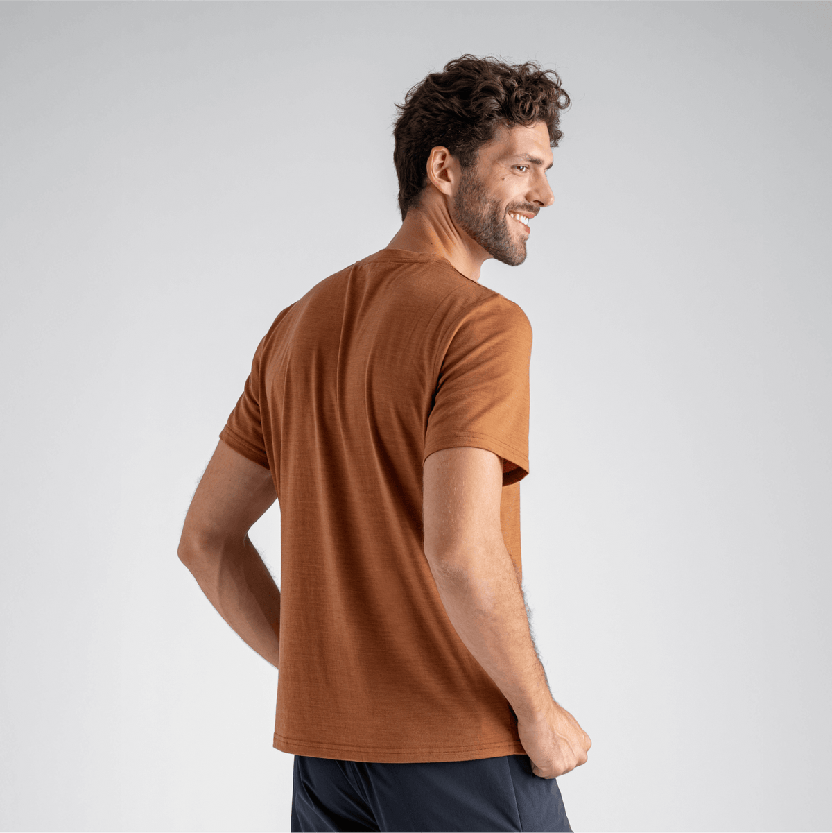 Kora Men's Merino Graphic T-shirt — Black Element