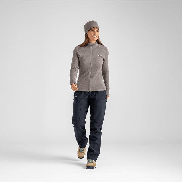 Kovri Women's Merino Grid Jacket — Grey Navy