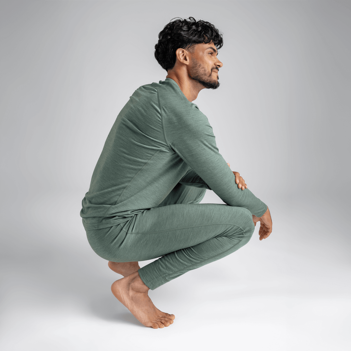 Senti Men's Merino Pants — Thyme Green