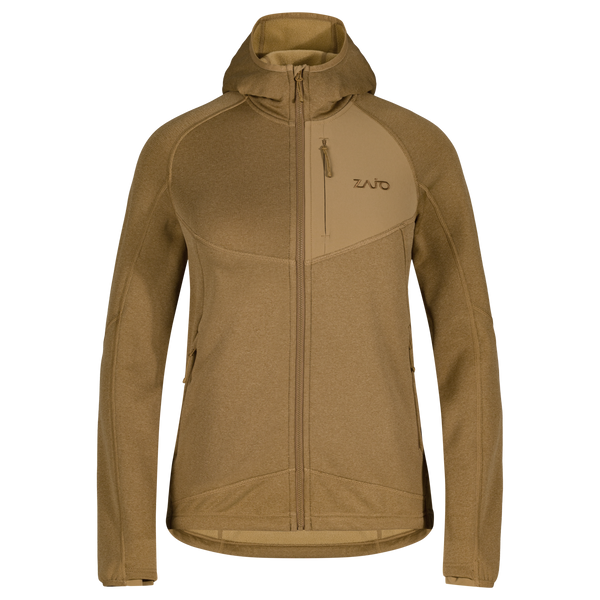 Amiko Women's Fleece Hooded Jacket — Golden Brown