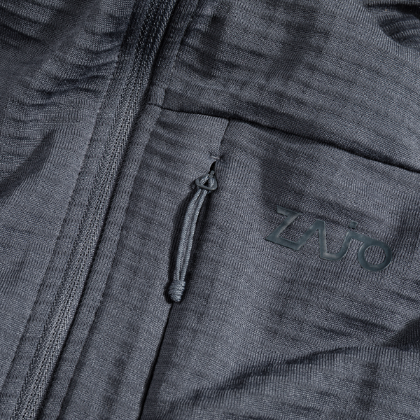 Kovri Men's Merino Grid Jacket — Grey Navy