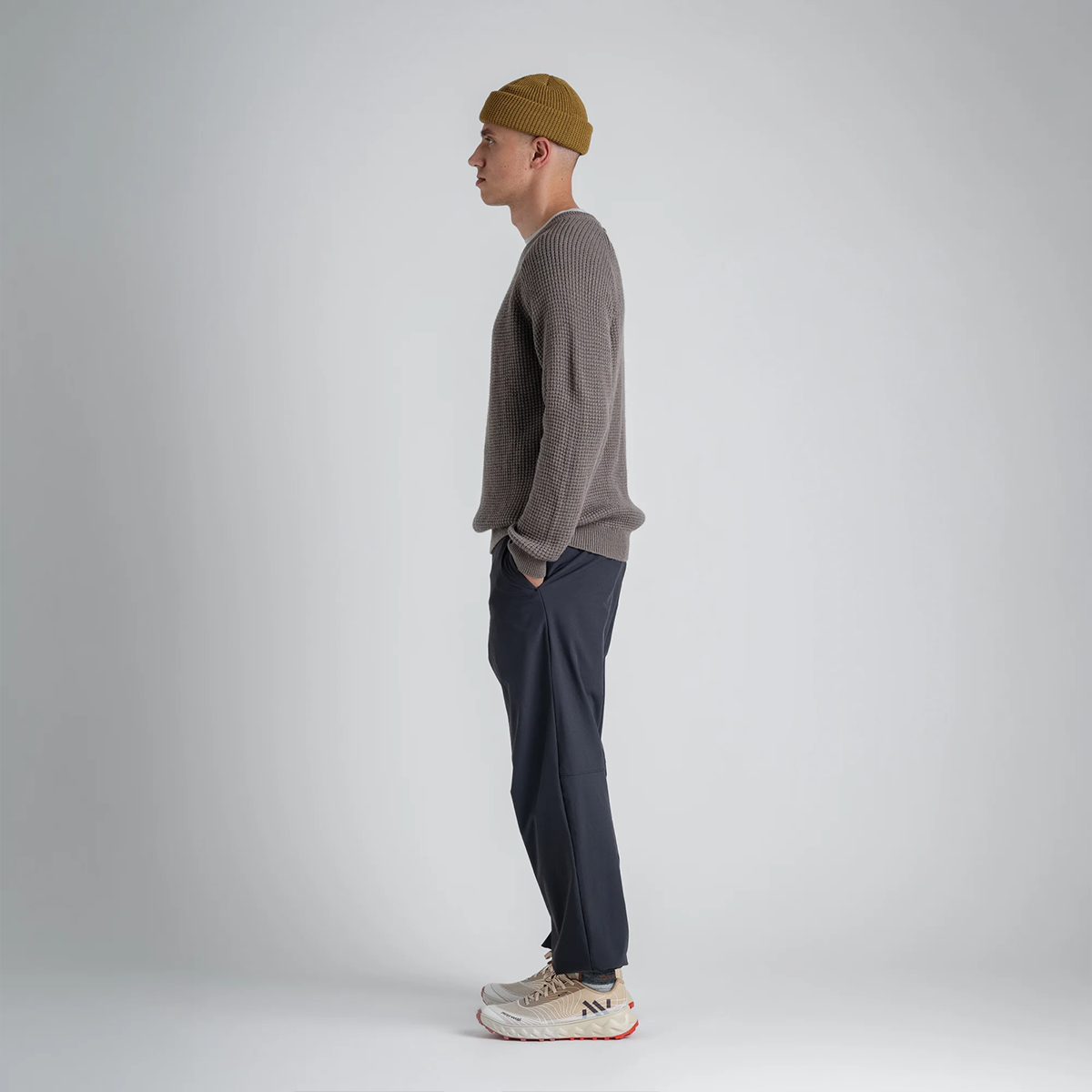 Triki Men's Merino Knit Sweater Falcon Grey