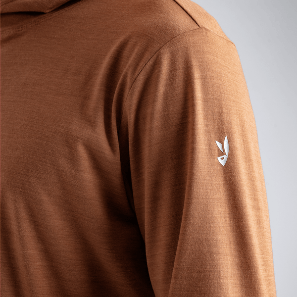 Kora Men's Merino Hoodie — Black Olive