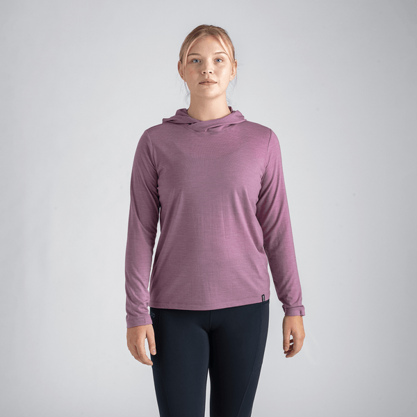 Kora Women's Merino Hoodie — Iced Mauve