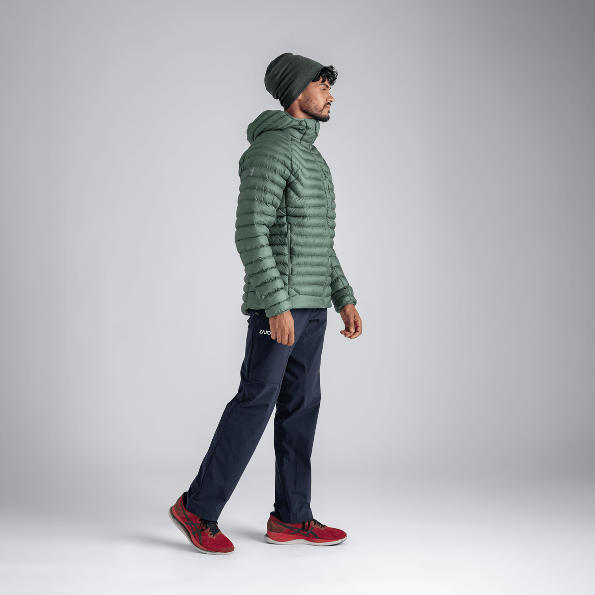 Nubaro Men's Insulated Hooded Jacket — Navy
