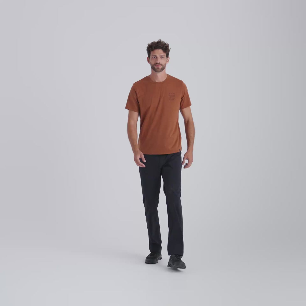 Kora Men's Merino Graphic T-shirt — Black Element