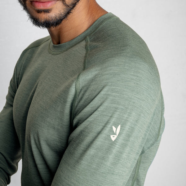 Senti Men's Merino Longsleeve — Dark Navy