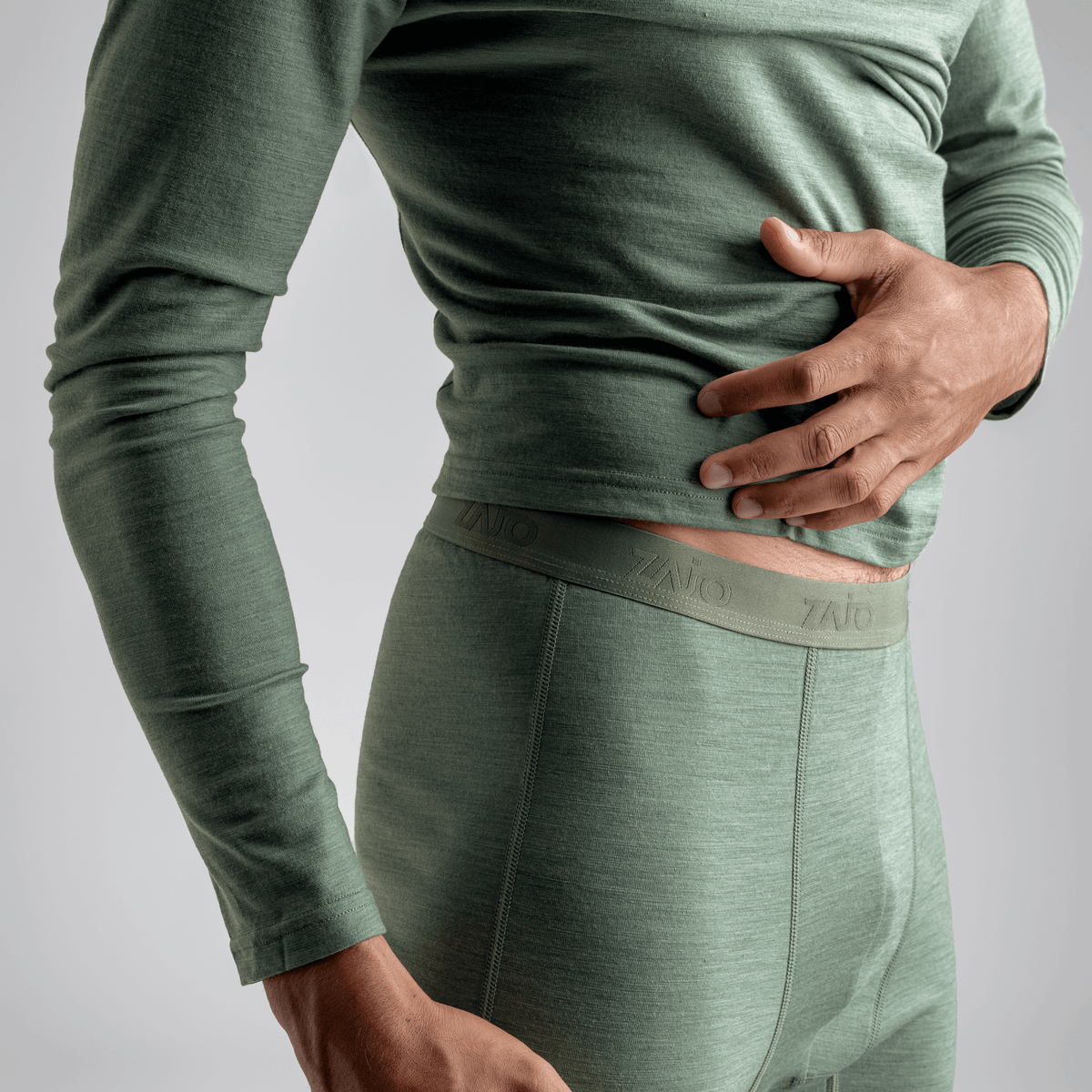 Senti Men's Merino Pants — Thyme Green