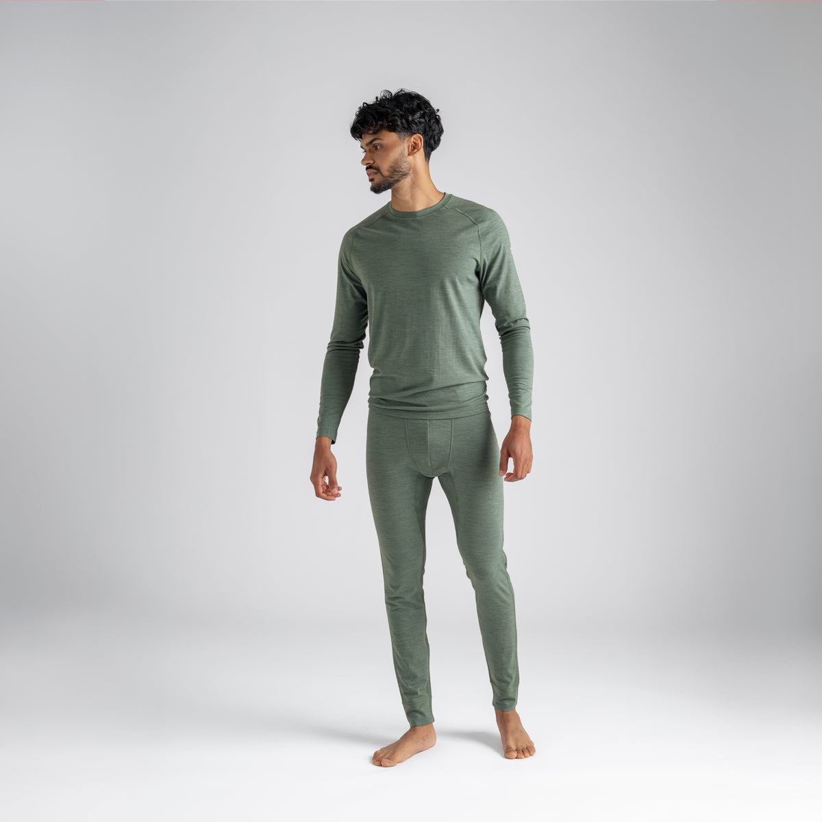 Senti Men's Merino Longsleeve — Thyme Green