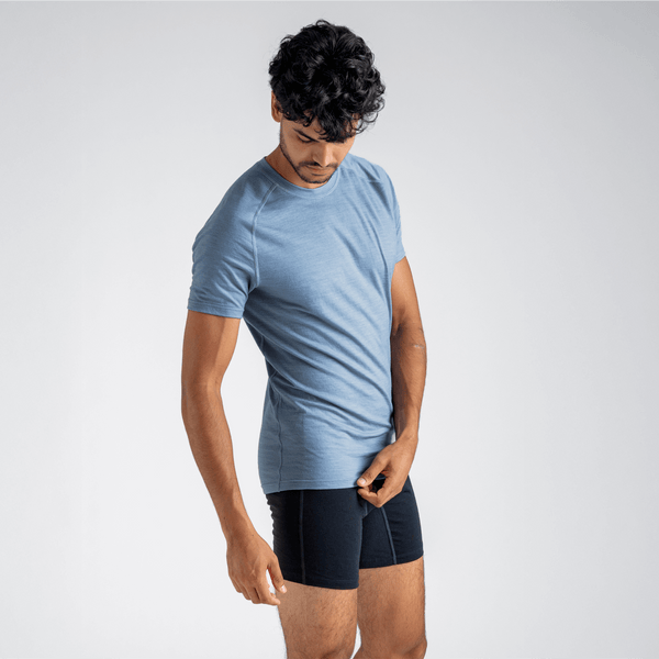 Senti Men's Merino T-shirt — Dove Grey